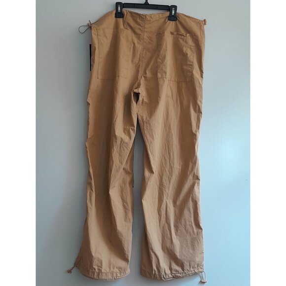 New Refuge Retro Slouchy Oversized Grunge Parachute Pants Light Cinnamon Size L - Picture 4 of 9